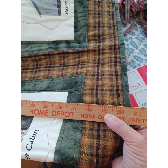 Great Smoky Mountains landmark quilt cabin church patchwork Tennessee coverlet - Picture 11 of 14